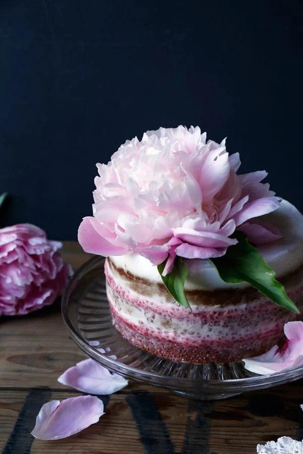 Strawberry Pistachio Layer Cake (gluten-free & vegan)