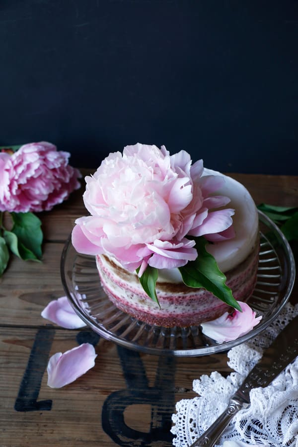 Strawberry Pistachio Layer Cake (gluten-free & vegan)