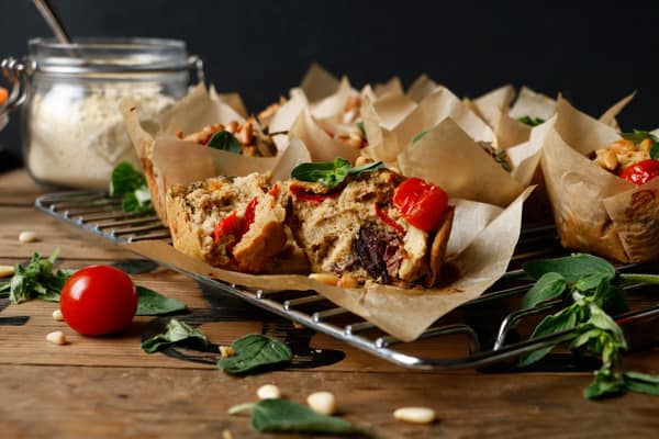 Mediterranean Picnic Muffins (gluten-free & vegan)