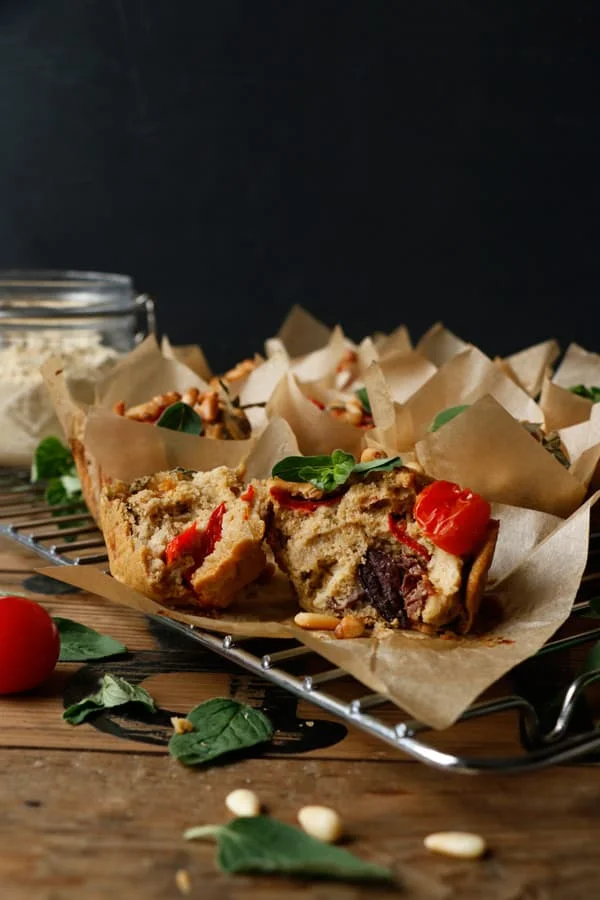 Mediterranean Picnic Muffins (gluten-free & vegan)