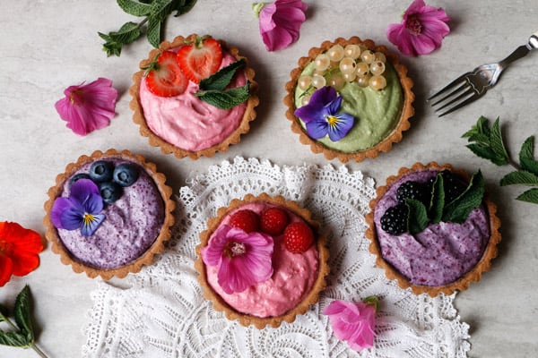 Summer Berry Tarts (gluten-free & vegan)