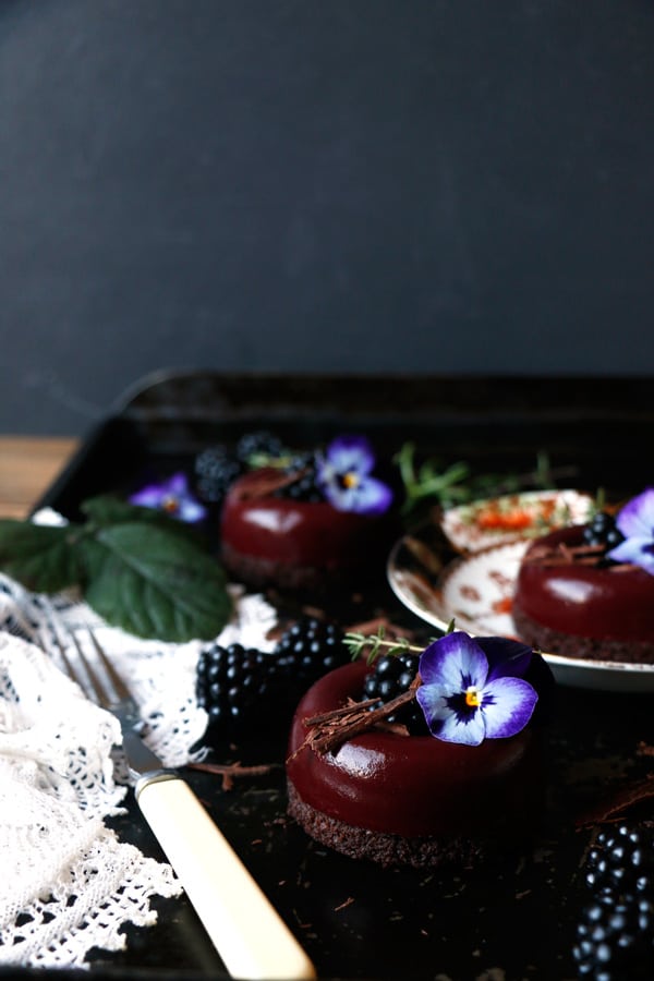 Blackberry Chocolate Savarin (gluten-free & vegan)