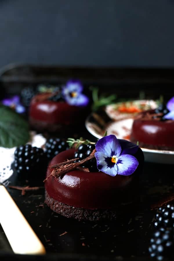 Blackberry Chocolate Savarin (gluten-free & vegan)