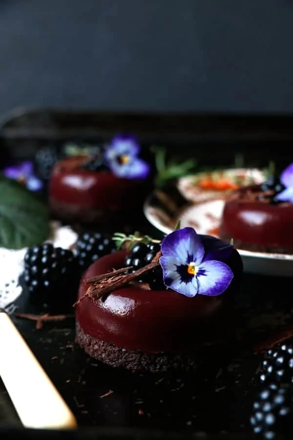 Blackberry Chocolate Savarin (gluten-free & vegan)