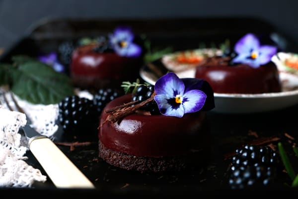 Blackberry Chocolate Savarin (gluten-free & vegan)