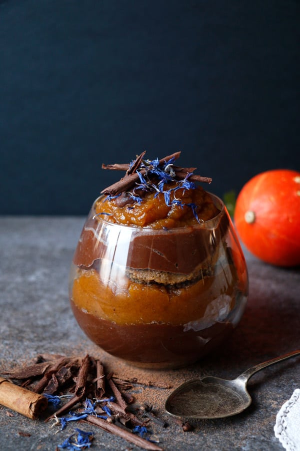 Vegan Chocolate Pumpkin Tiramisu (gluten-free) - Nirvana Cakery