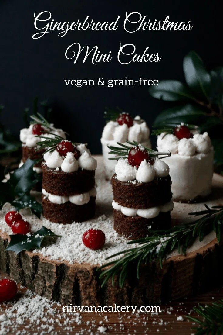 Gingerbread Christmas Mini Cakes (grain-free & vegan)