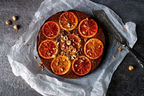 Blood Orange Upside Down Cake (grain-free & vegan)