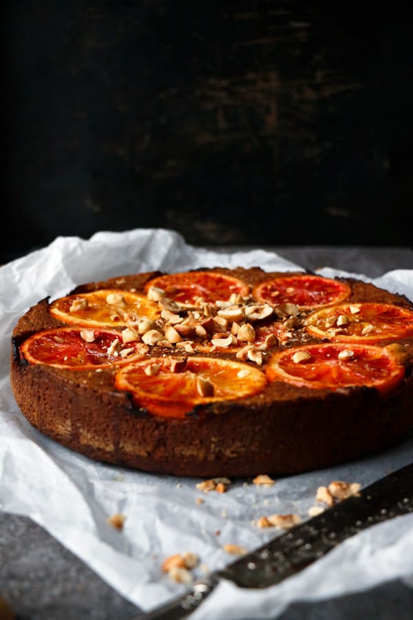 Blood Orange Upside Down Cake (grain-free & vegan)