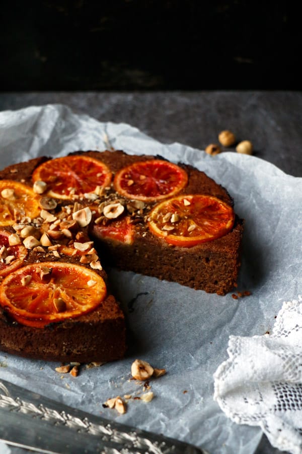 Blood Orange Upside Down Cake (grain-free & vegan)