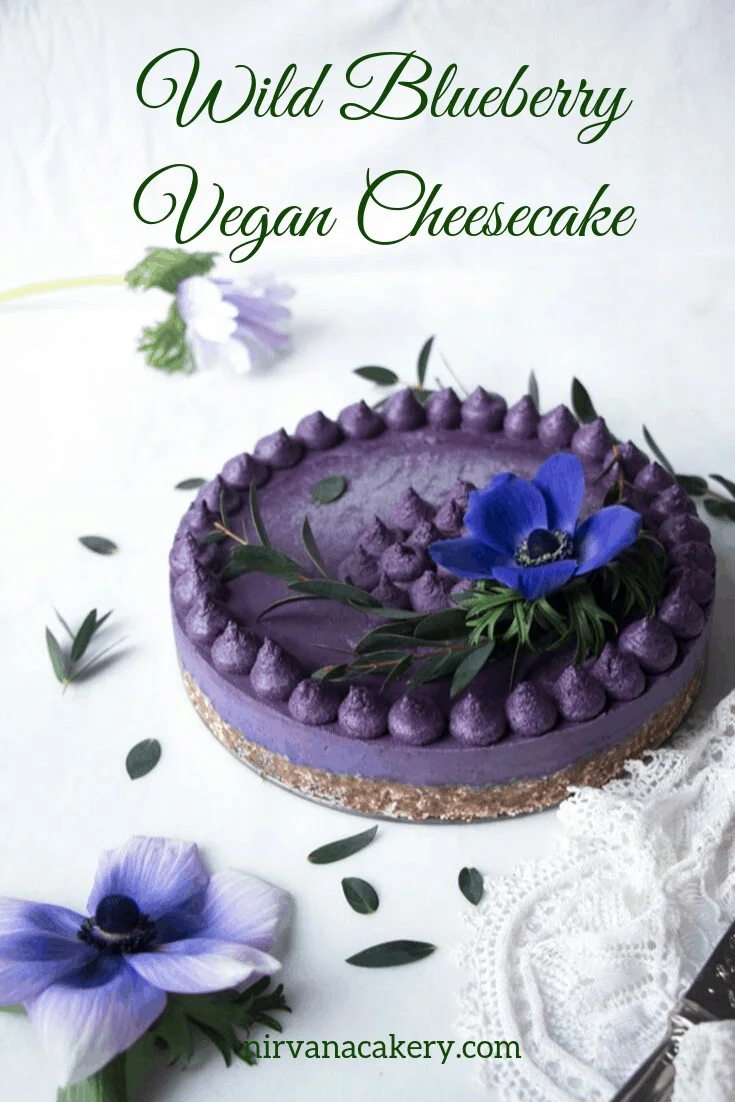 Wild Blueberry Vegan Cheesecake