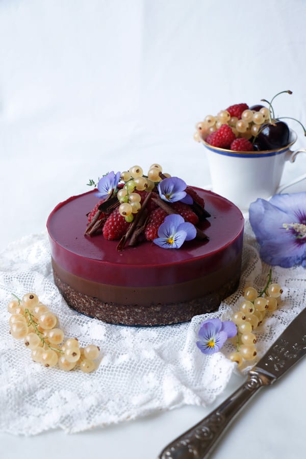 Chocolate Raspberry Bavarois (vegan & gluten-free)