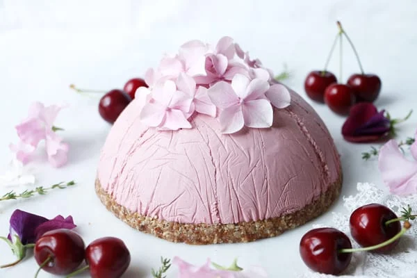 Peach Cherry Cheesecake (raw, vegan, grain-free)