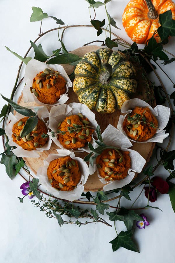 Savoury Pumpkin Muffins (vegan & gluten-free)