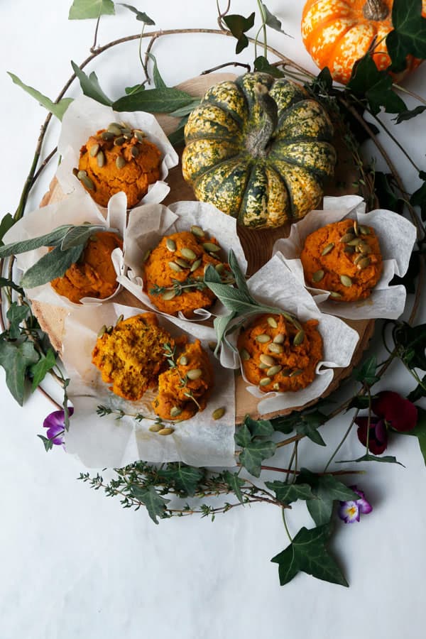 Savoury Pumpkin Muffins (vegan & gluten-free)