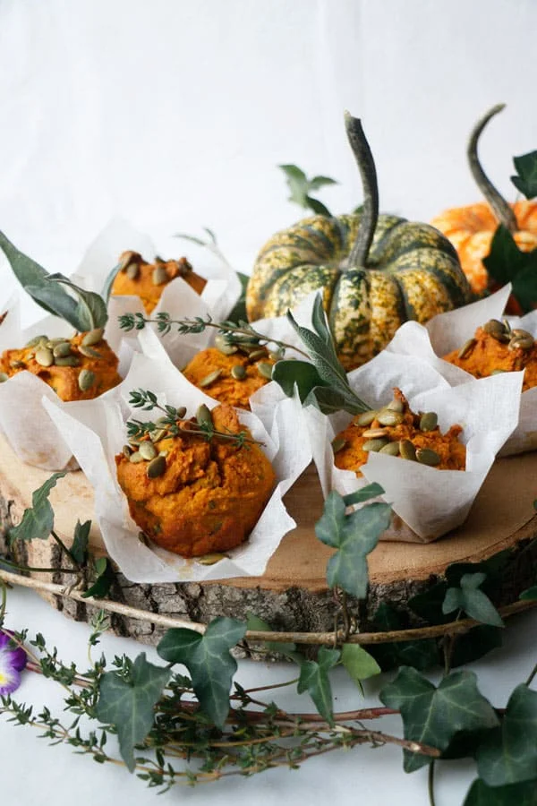 Savoury Pumpkin Muffins (vegan & gluten-free)