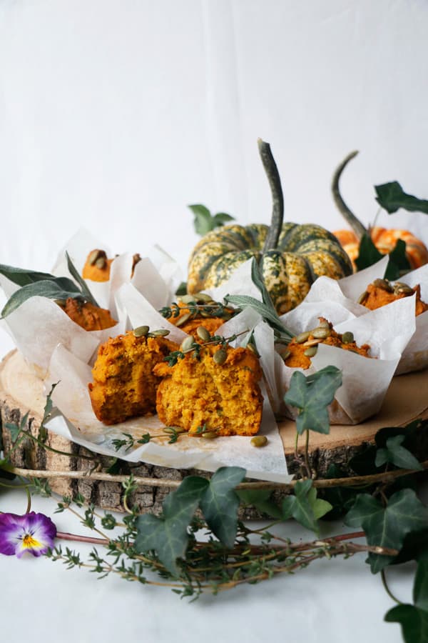 Savoury Pumpkin Muffins (vegan & gluten-free)