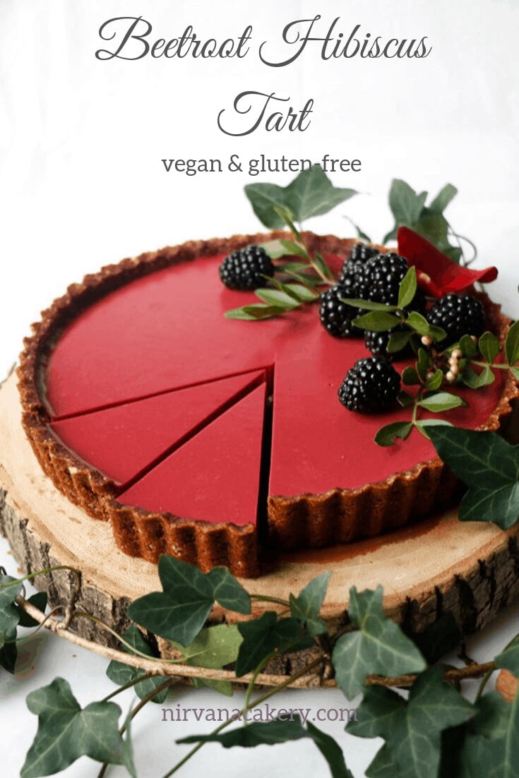 Beetroot Hibiscus Tart (vegan & grain-free)