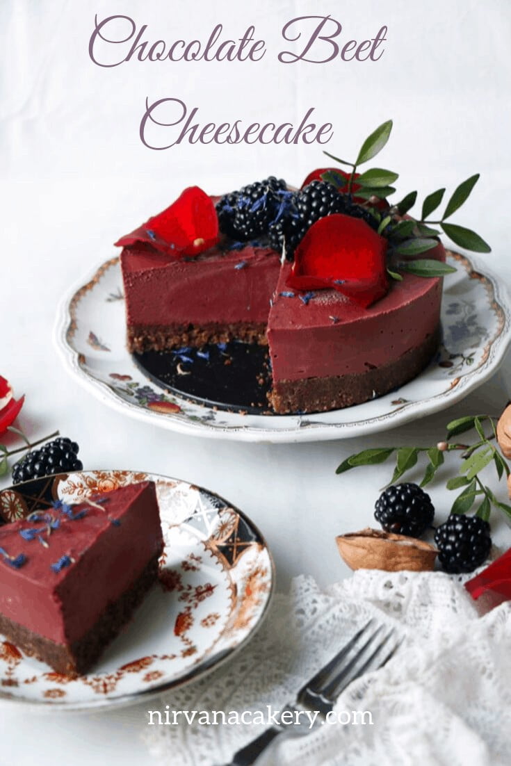 Chocolate Beet Cheesecake (vegan & grain-free)