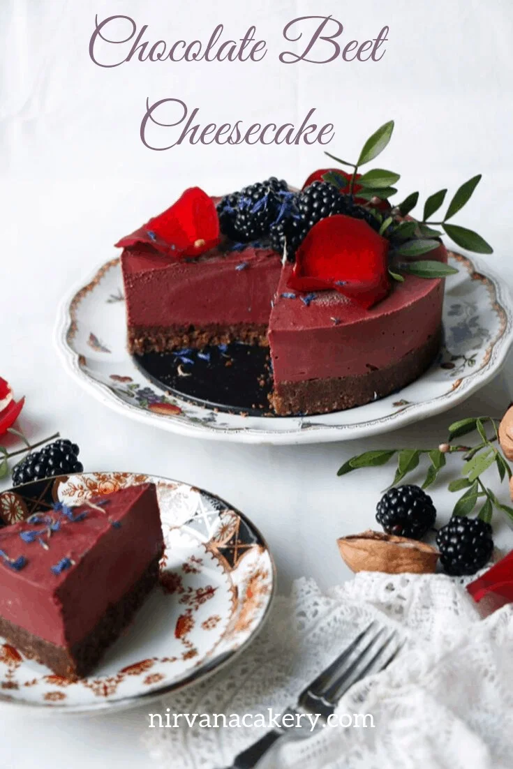 Chocolate Beet Cheesecake (vegan & grain-free)