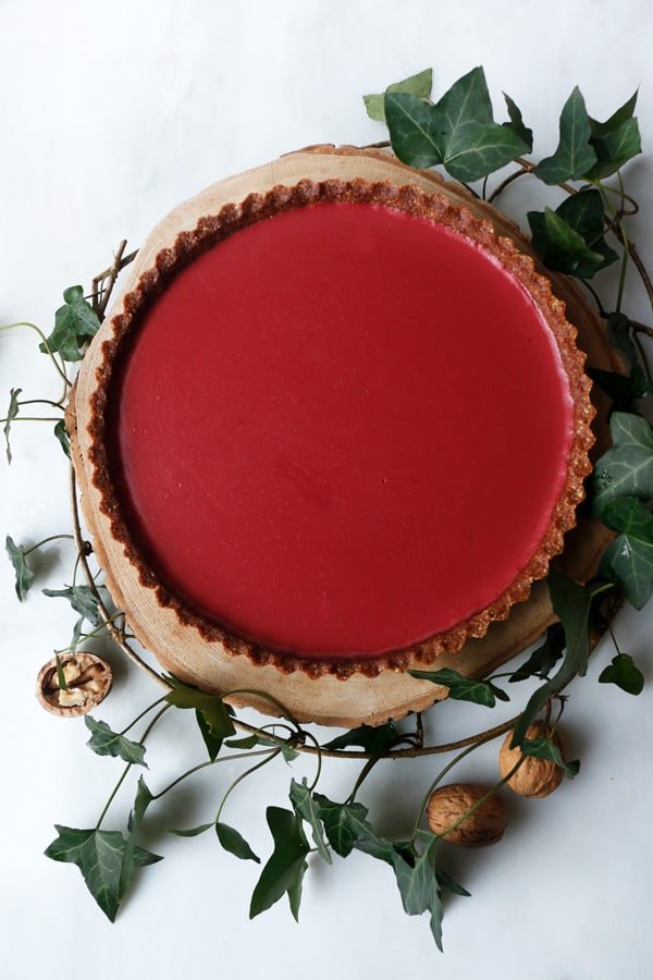 Beetroot Hibiscus Tart (vegan & grain-free)