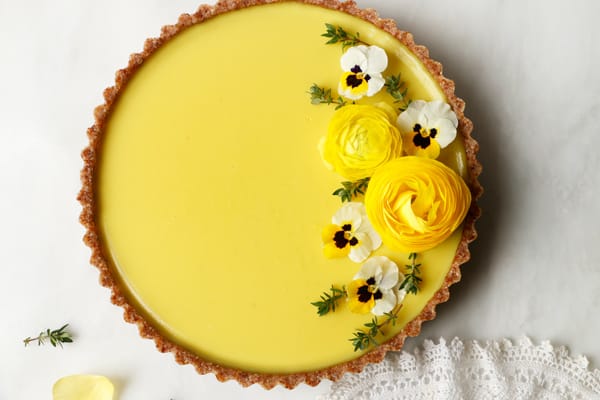 Pineapple Lime Coconut Tart (vegan & grain-free)