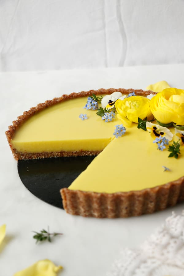 Pineapple Lime Coconut Tart (vegan & grain-free)