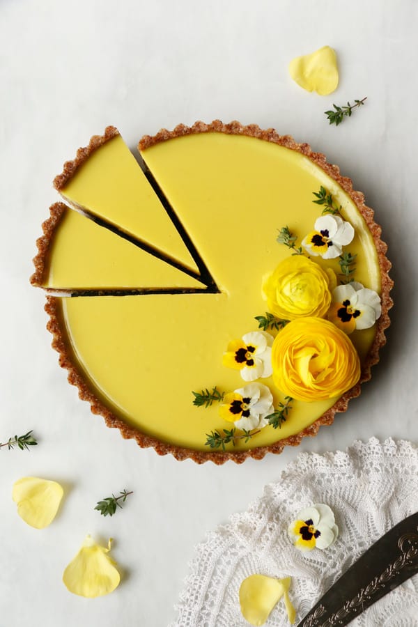 Pineapple Lime Coconut Tart (vegan & grain-free)