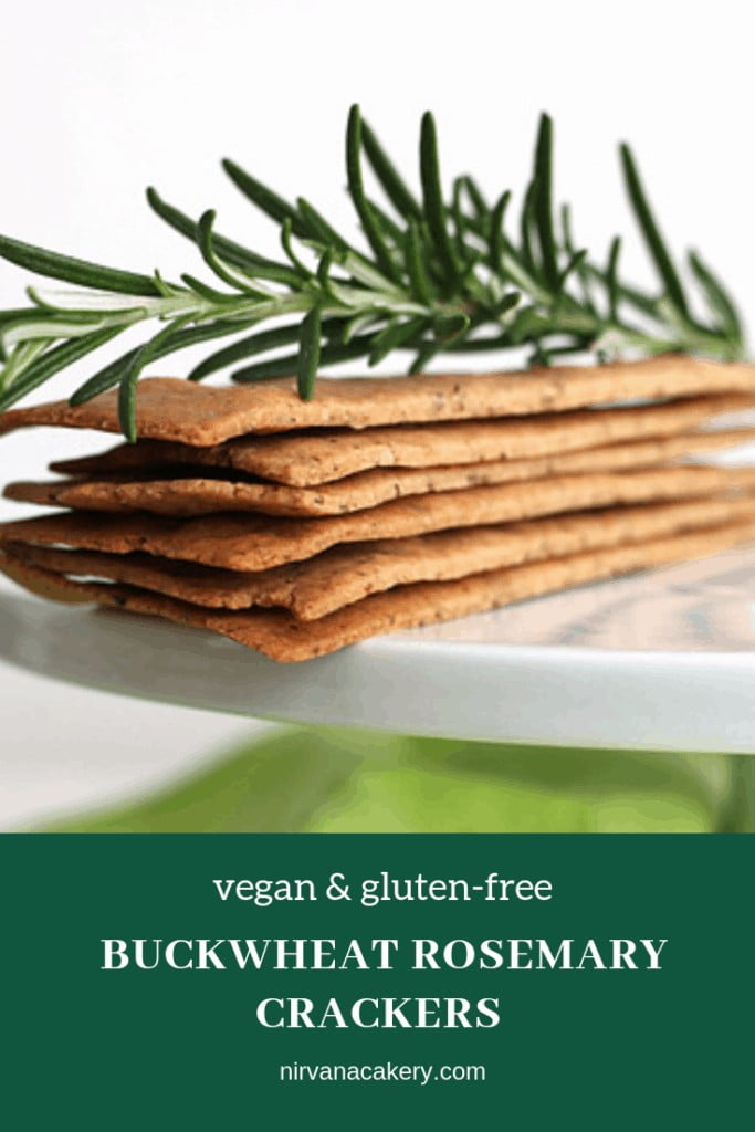 Buckwheat and Rosemary Crackers (glutenfree & vegan) Nirvana Cakery