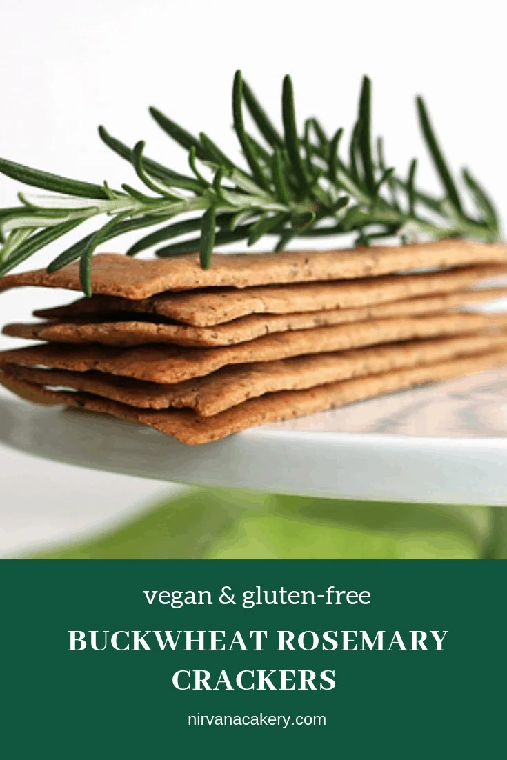 Buckwheat Rosemary Crackers (vegan & gluten-free)
