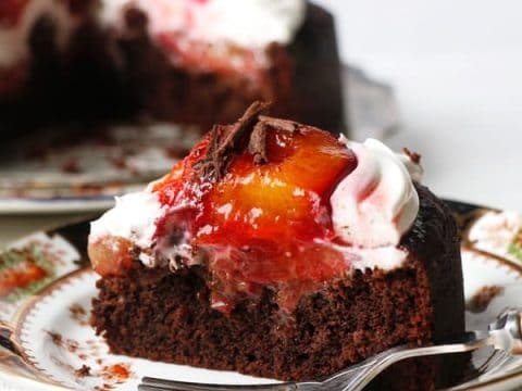 Chocolate Sour Cream Plum Cake (Gluten, Sugar, Nut & Oil Free) -  Foodfuelness