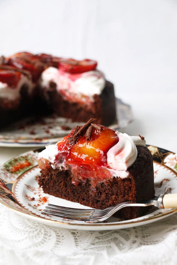 Chocolate Plum Cake (vegan & gluten-free)