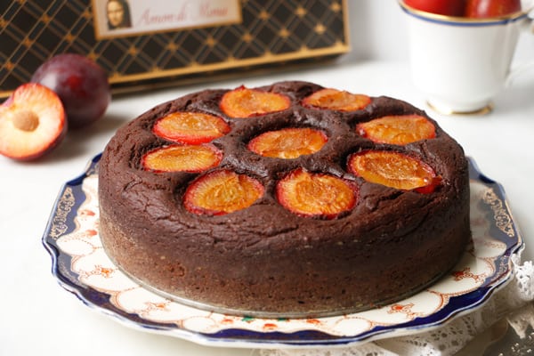 Chocolate Plum Cake (vegan & gluten-free) - Nirvana Cakery, Recipe