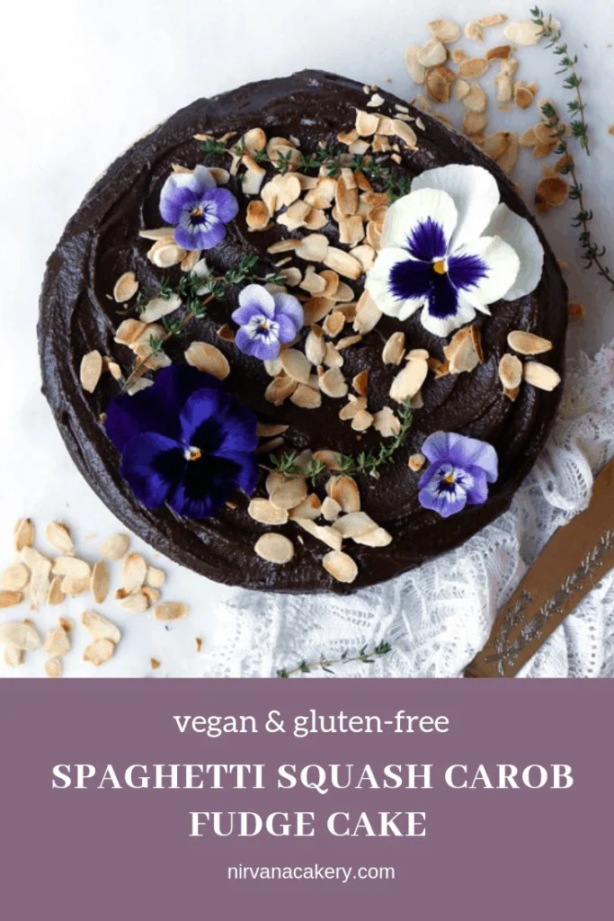 Spaghetti Squash Carob Fudge Cake (vegan & gluten-free)