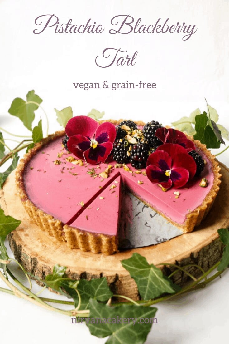 Pistachio Blackberry Tart (vegan & grain-free)