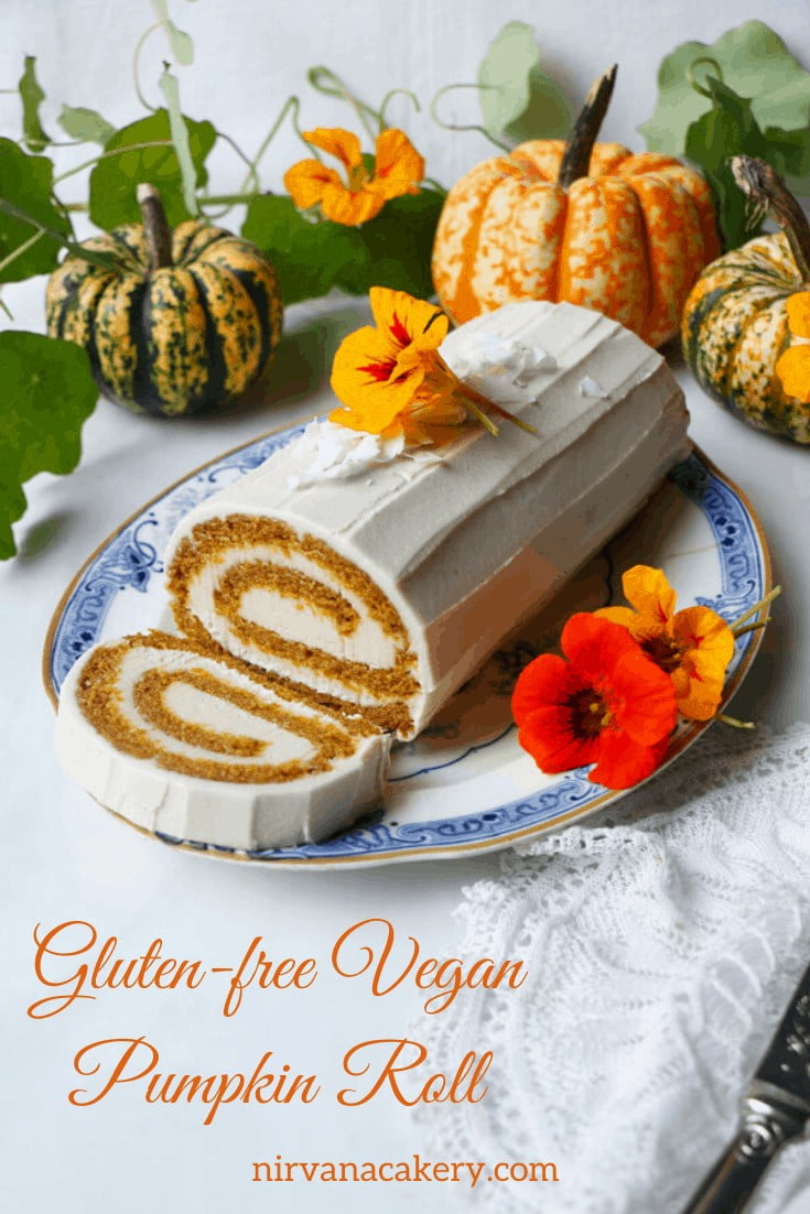 Gluten-free Vegan Pumpkin Roll