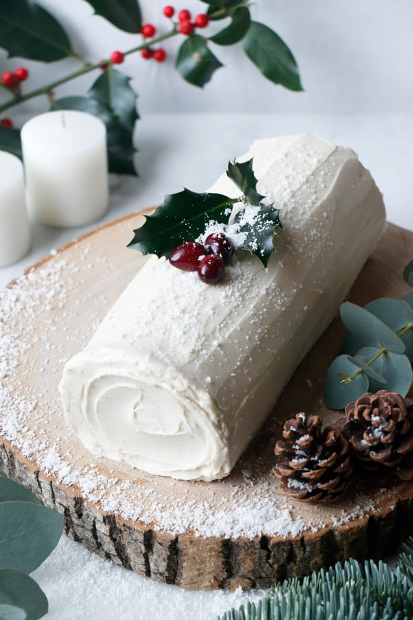 Christmas Chocolate Log Cake