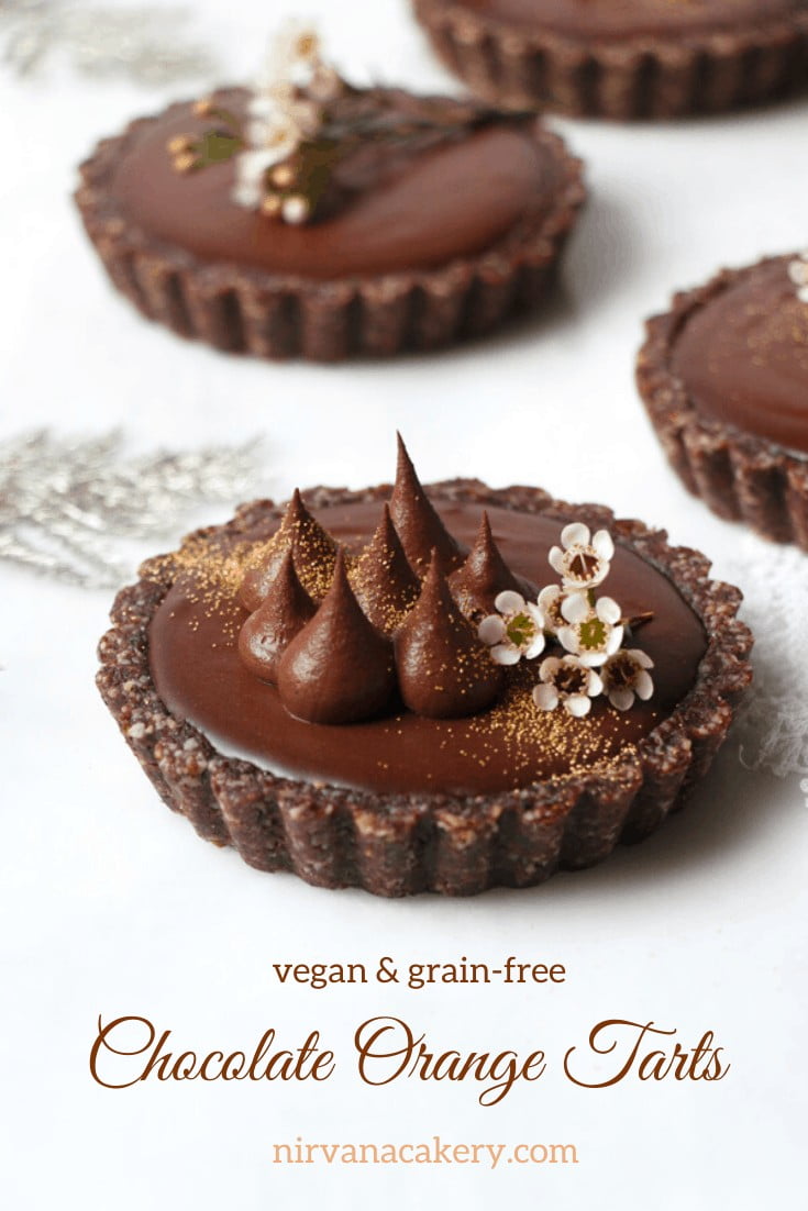 Vegan Chocolate Orange Tarts