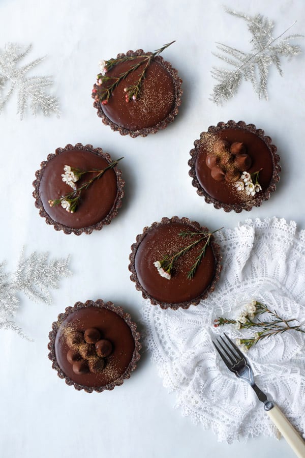 Chocolate Orange Tarts (vegan & grain-free)