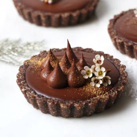 Chocolate Orange Tarts (vegan & grain-free) - Nirvana Cakery