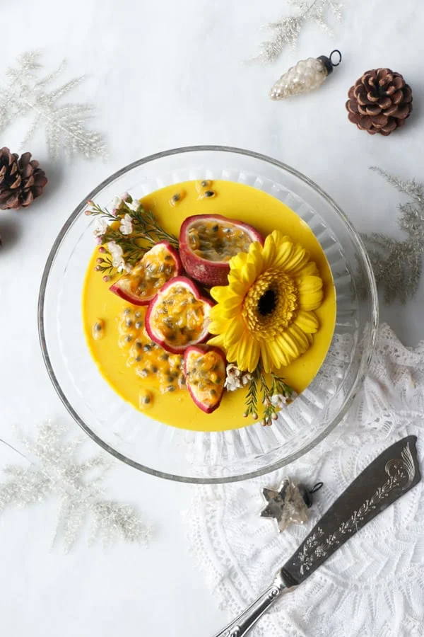 Chocolate Passion Fruit Entremet Cake (vegan & gluten-free)