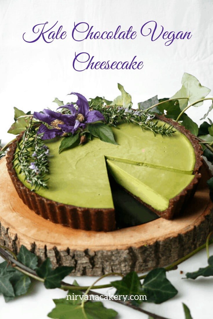 Kale Chocolate Vegan Cheesecake