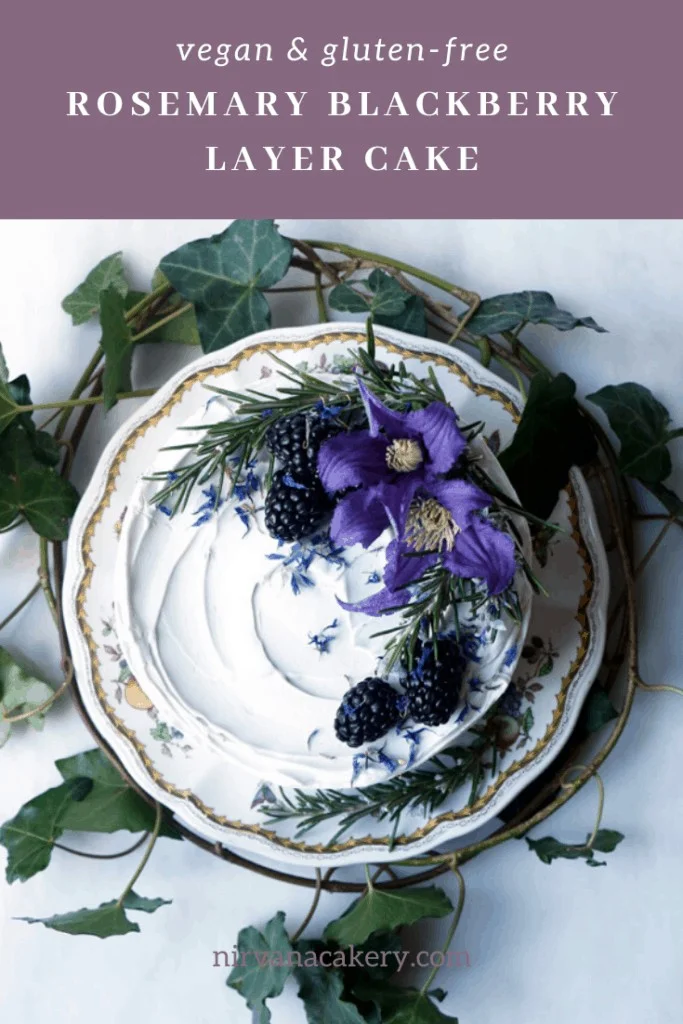Rosemary Blackberry Layer Cake (vegan & gluten-free)