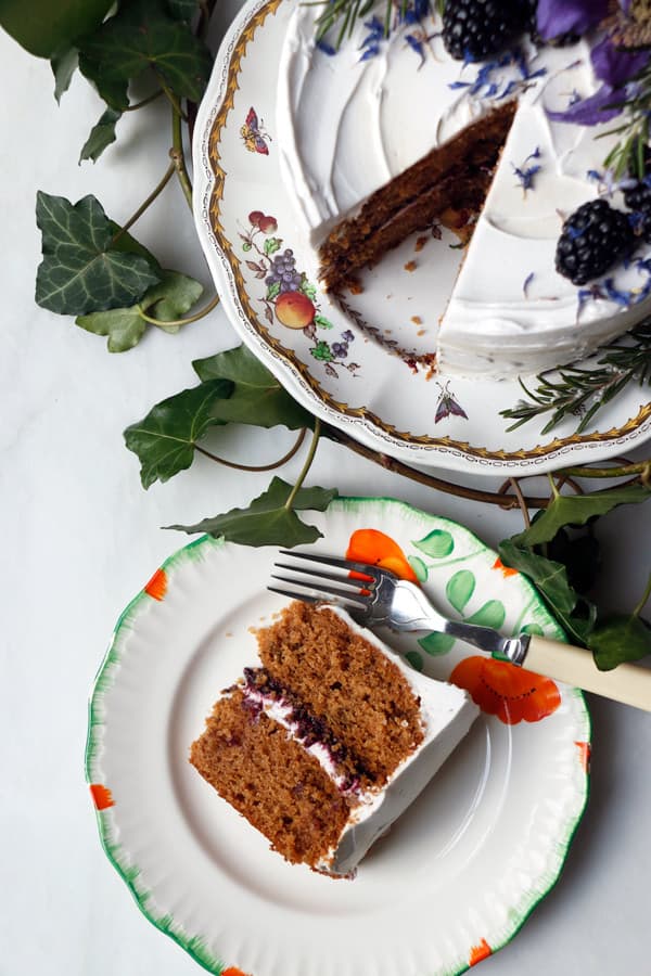 Rosemary Blackberry Layer Cake (vegan & gluten-free)