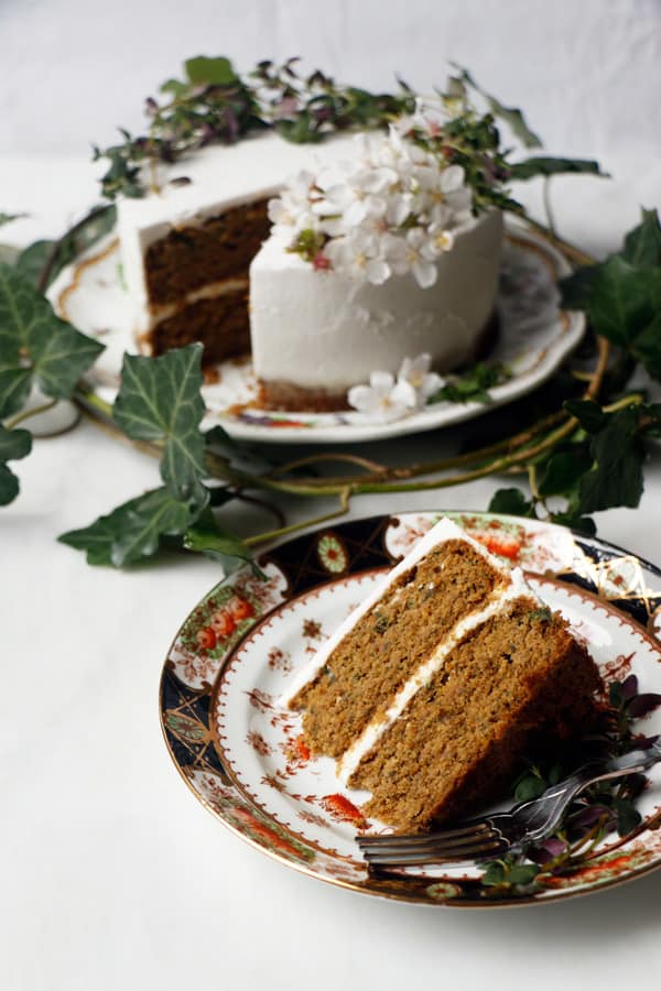 Thyme Lemon Zucchini Cake (vegan & gluten-free)