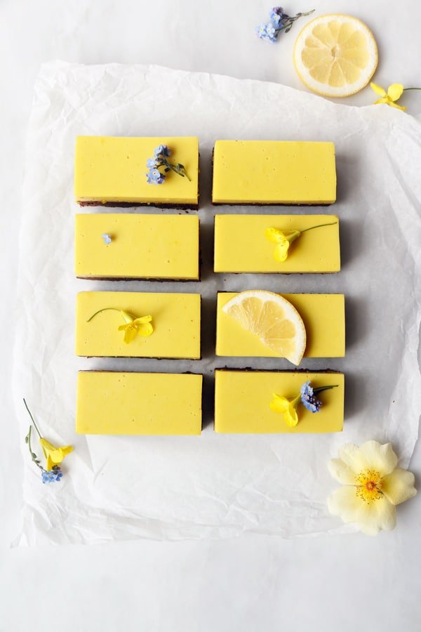 Earl Grey Brownies with Lemon Panna Cotta (vegan & gluten-free)