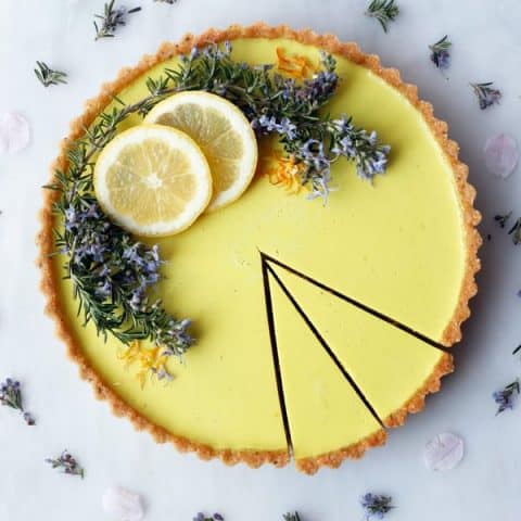 Rosemary Lemon Tart (vegan &amp; gluten-free)-image