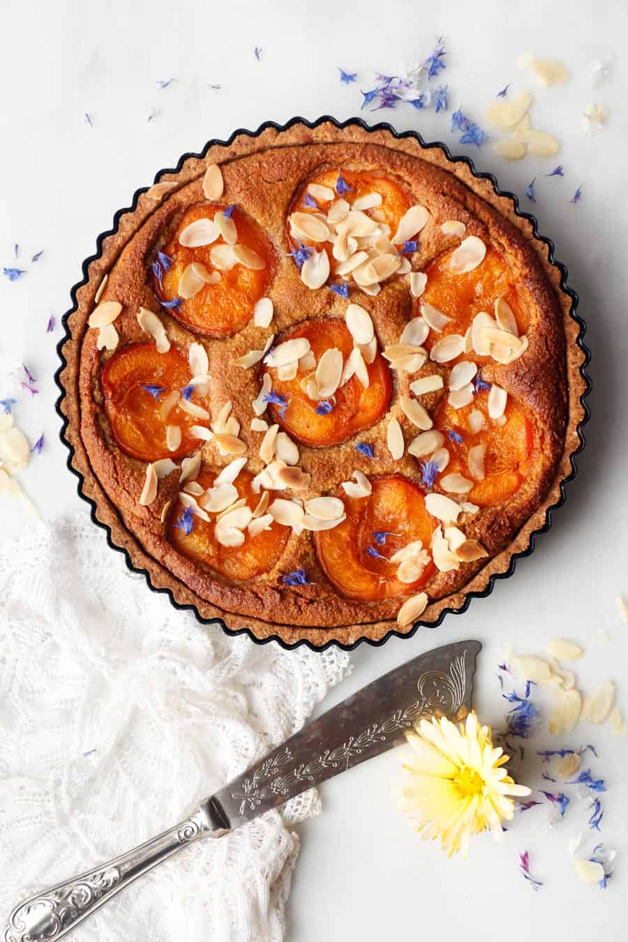 Apricot Frangipane Tart (vegan & grain-free)