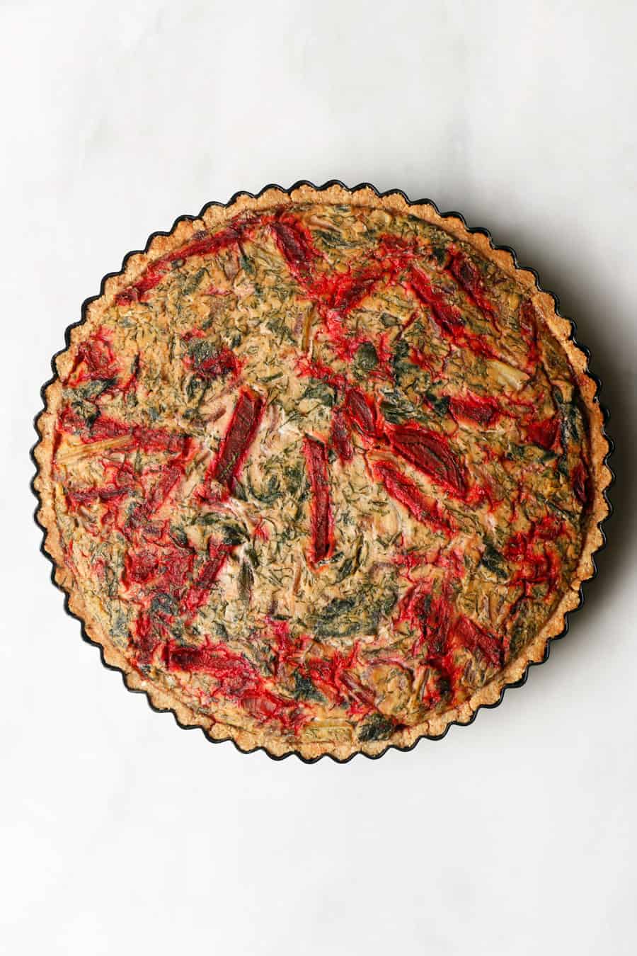 Beetroot Chard Vegan Quiche (gluten-free)