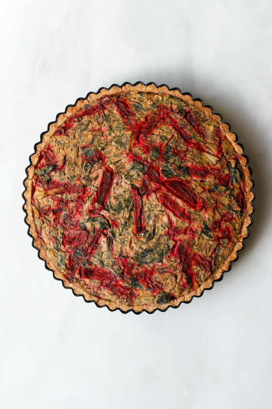 Beetroot Chard Vegan Quiche (gluten-free)